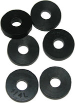 Close-up of neoprene rubber beveled faucet washer