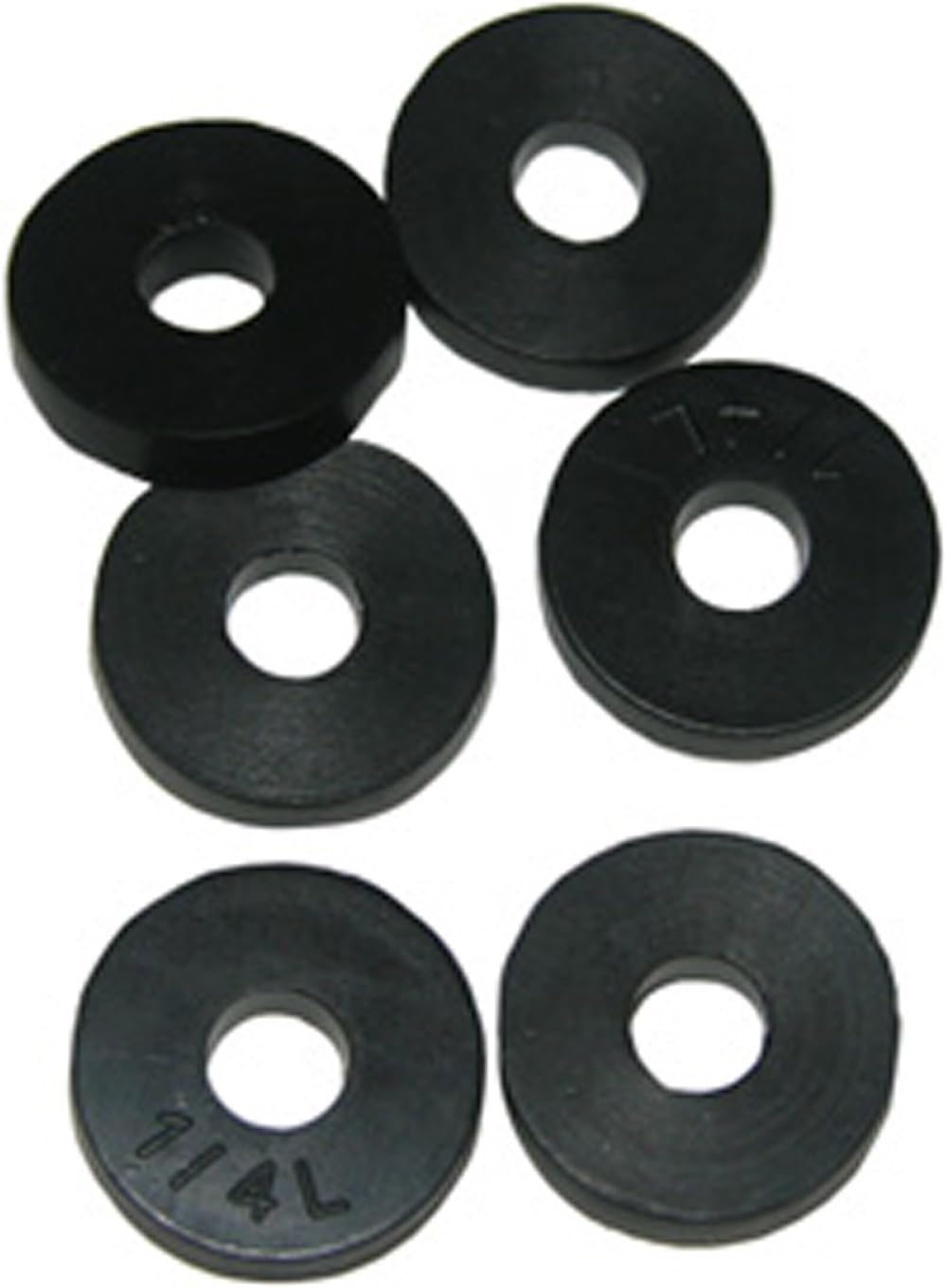 Close-up of neoprene rubber beveled faucet washer