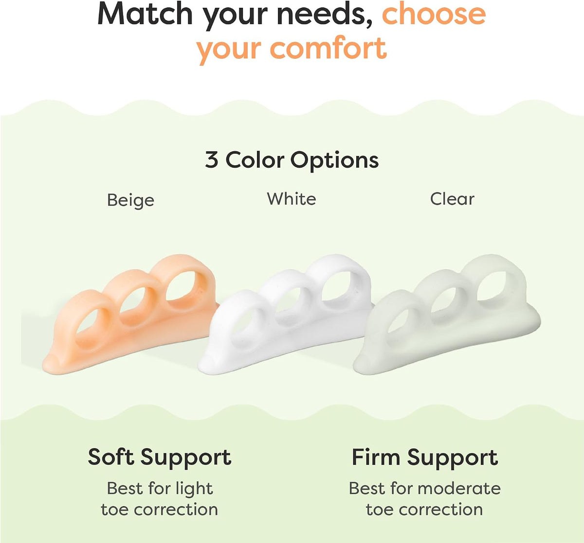 ZenToes Hammer Toe Corrector, Triple Loop Gel Toe Spacers, 4 Pack | Silicone gel stays in place all day, fits in sneakers, heels, boots. Eases hammertoe discomfort. Washable, reusable - Image 9