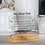 Bifez clear acrylic sign featuring botanical leaf accents