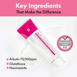 Close up of the pink and white tube of Tosowoong skin evening treatment
