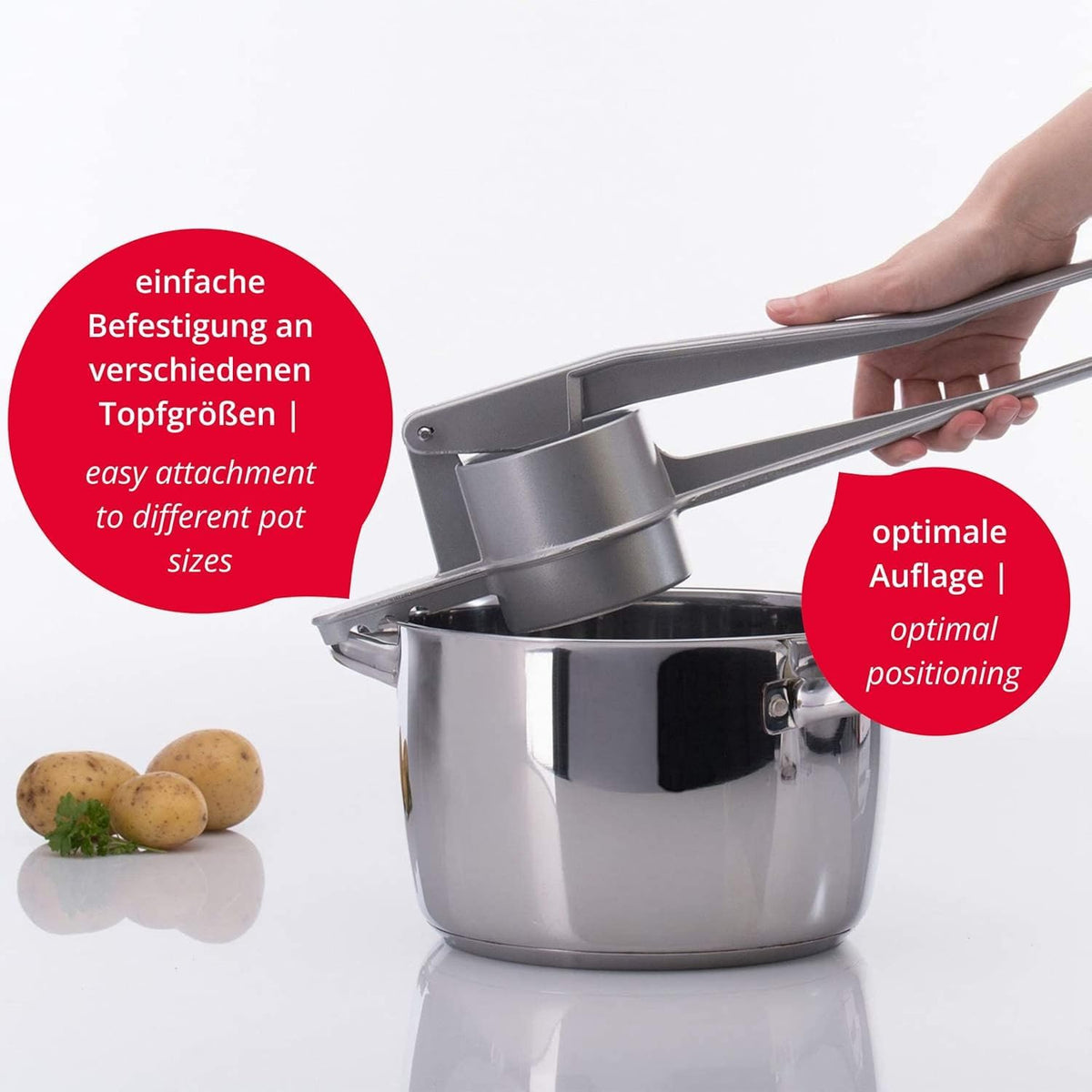 Westmark German engineered kitchen tool in silver finish