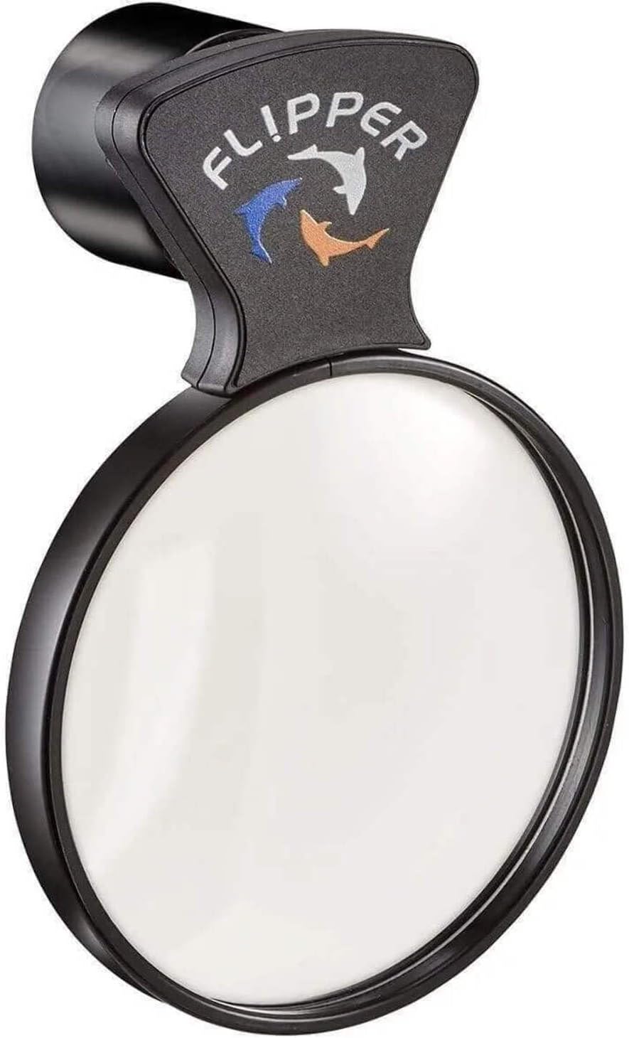 FL!PPER DeepSee four inch magnetic aquarium viewer front view showcasing the premium magnifying optical lens.