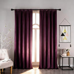 nanbowang Black Velvet Curtains - 52"x 54" Soft Rod Pocket Thermal Insulated Window Treatment for Bedroom Living Room Light Filtering Drapes 2 Panels - Image 13