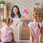 Close up of felt puppet base and decoration accessories from Watinc kit