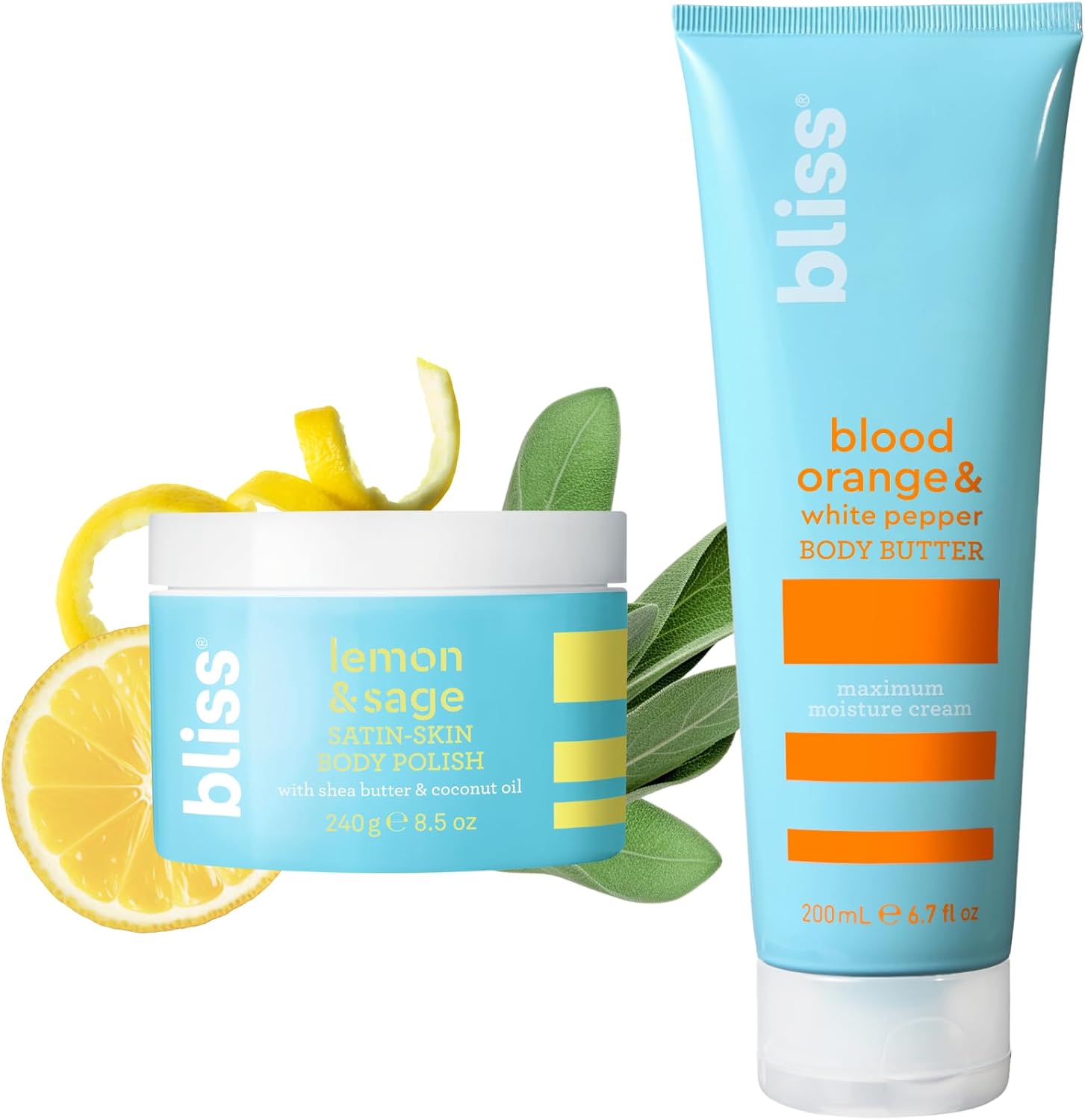 Bliss Blood Orange and White Pepper Body Butter front view tube
