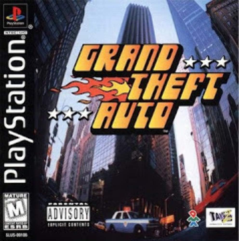 Rockstar Games Grand Theft Auto PlayStation 1 front cover view