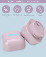 Bliss leak proof square travel jars with lids and mini spatula