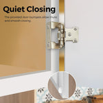 Ravinte face mount cabinet hinges installed on wood frame