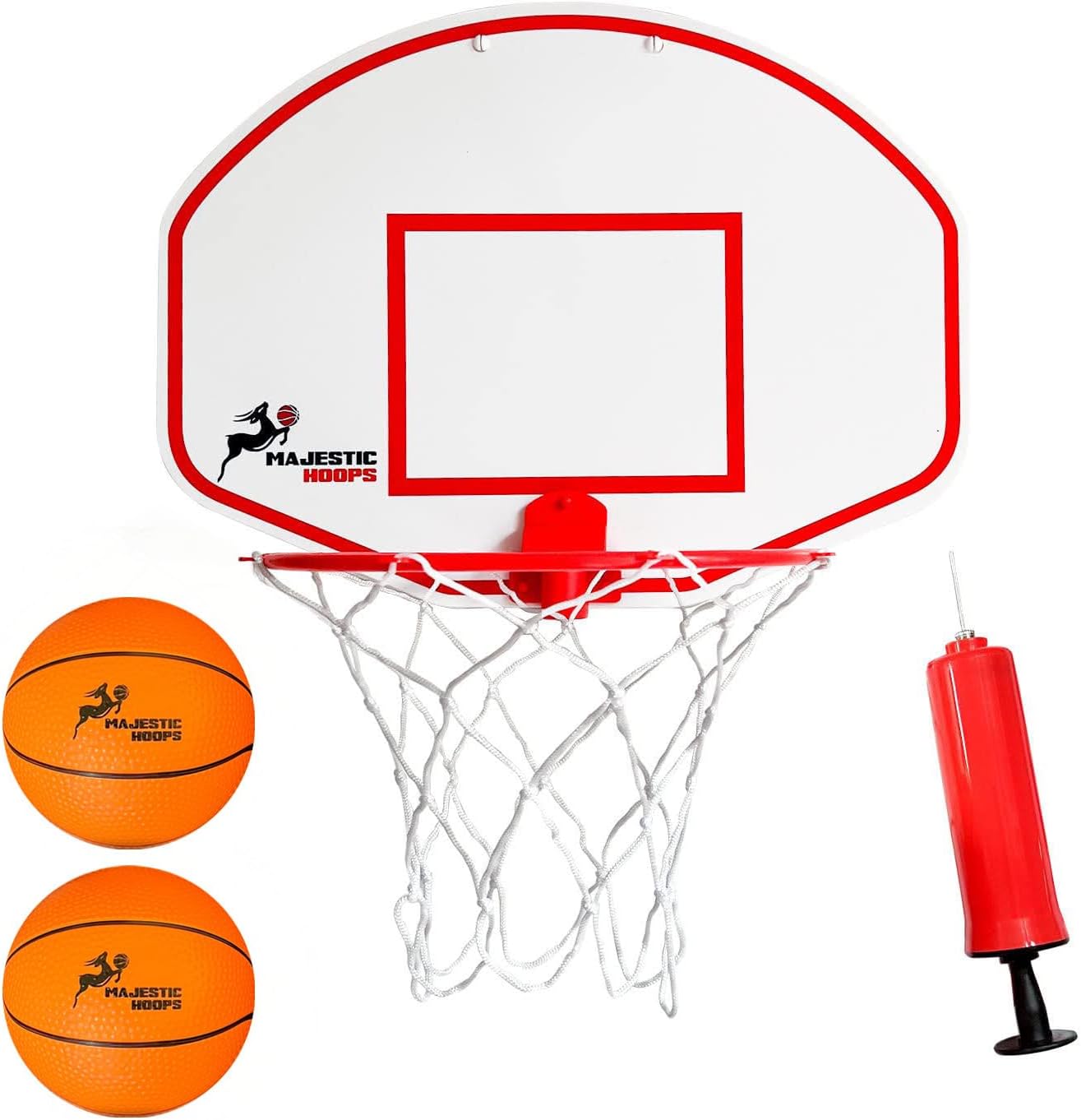Majestic Hoops indoor mini basketball set front view