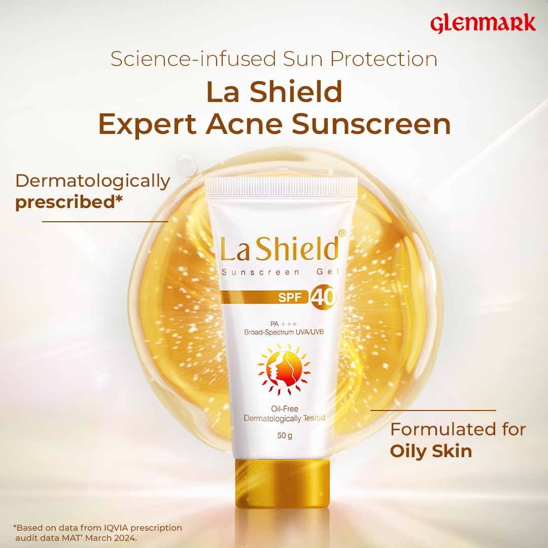 La Shield Sunscreen Gel SPF 40 application on skin