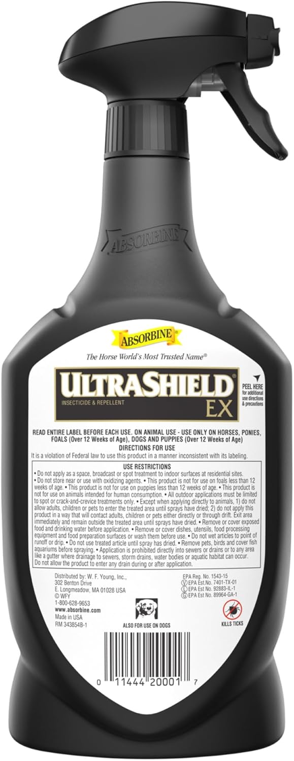 Absorbine UltraShield EX professional grade black spray bottle for premises and animals