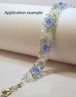 Side angle view of 4mm bicone crystal beads