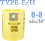 FDHF shopvac filter bags showing collar and material