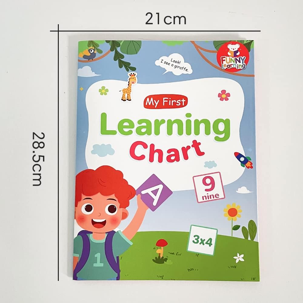Lachilly educational chart showing alphabet and number themes layout