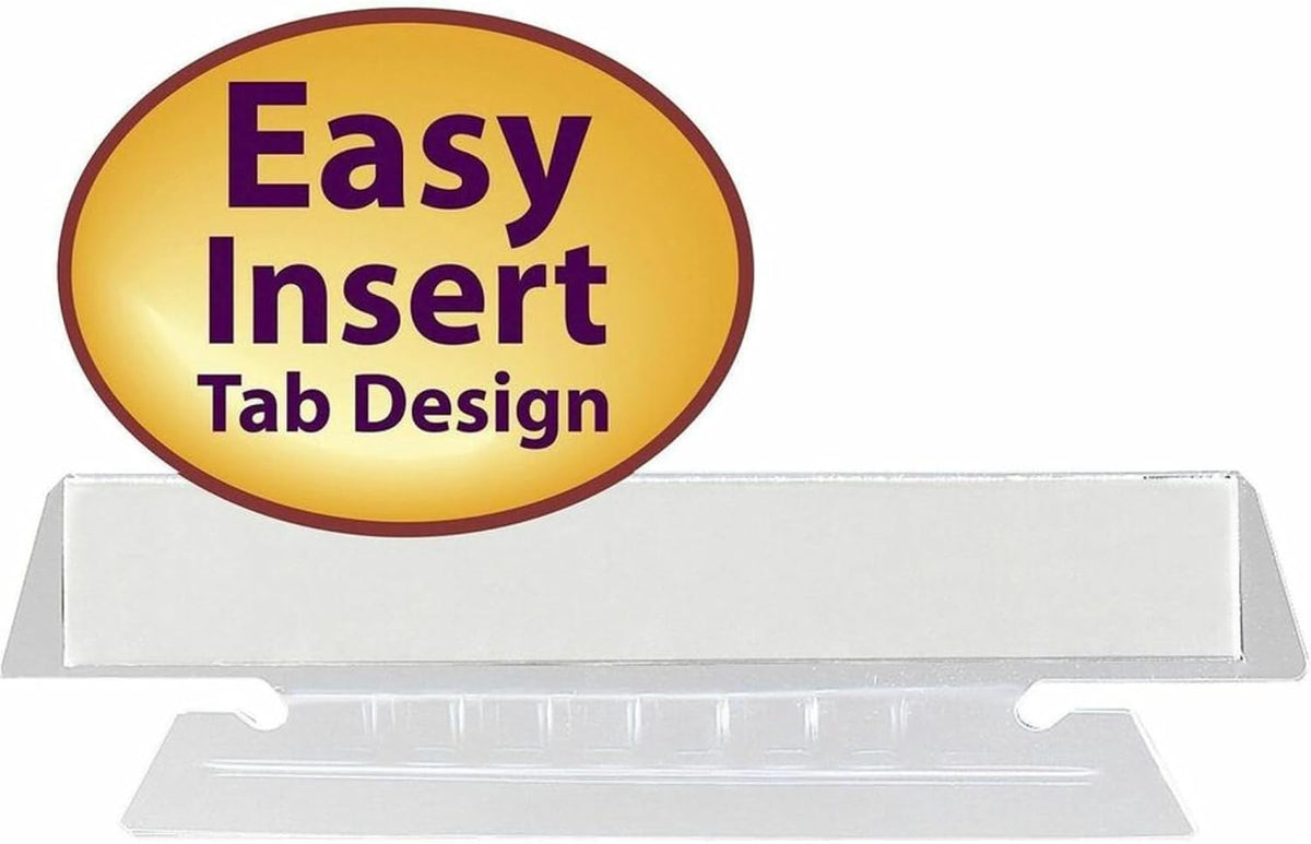 Smead Replacement 1/5-Cut Poly Tabs, Clear, 25 Per Pack (64600) - Image 9