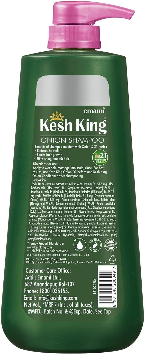 Kesh King Organic Onion Shampoo application on hair