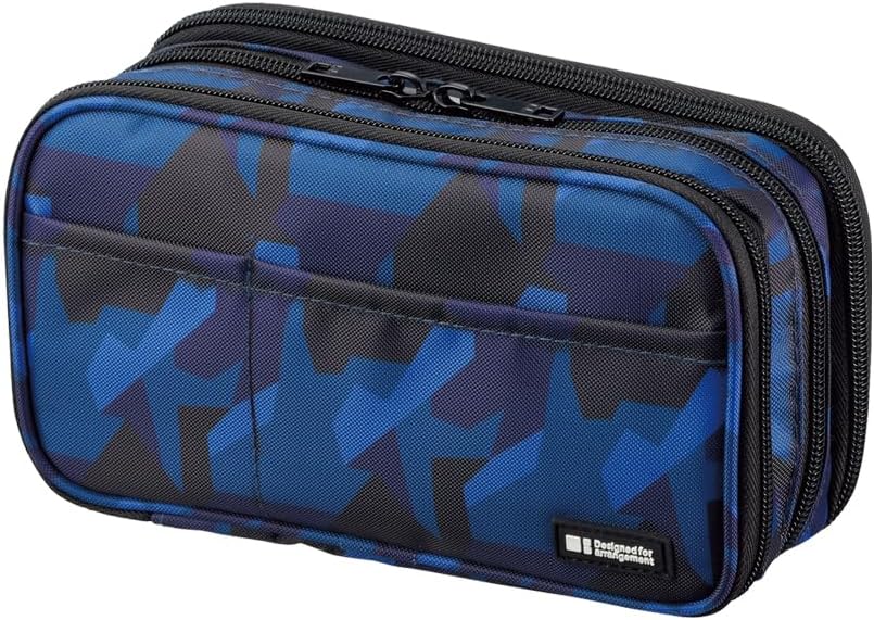LIHIT LAB Large Capacity Triple Zipper Pencil Case For School Office College, Big Capacity 8 Compartments Pencil Bag Holder Adults Teen Boys Girls, Travel Cosmetics Storage, Jet Black (A7556-124) - Image 10
