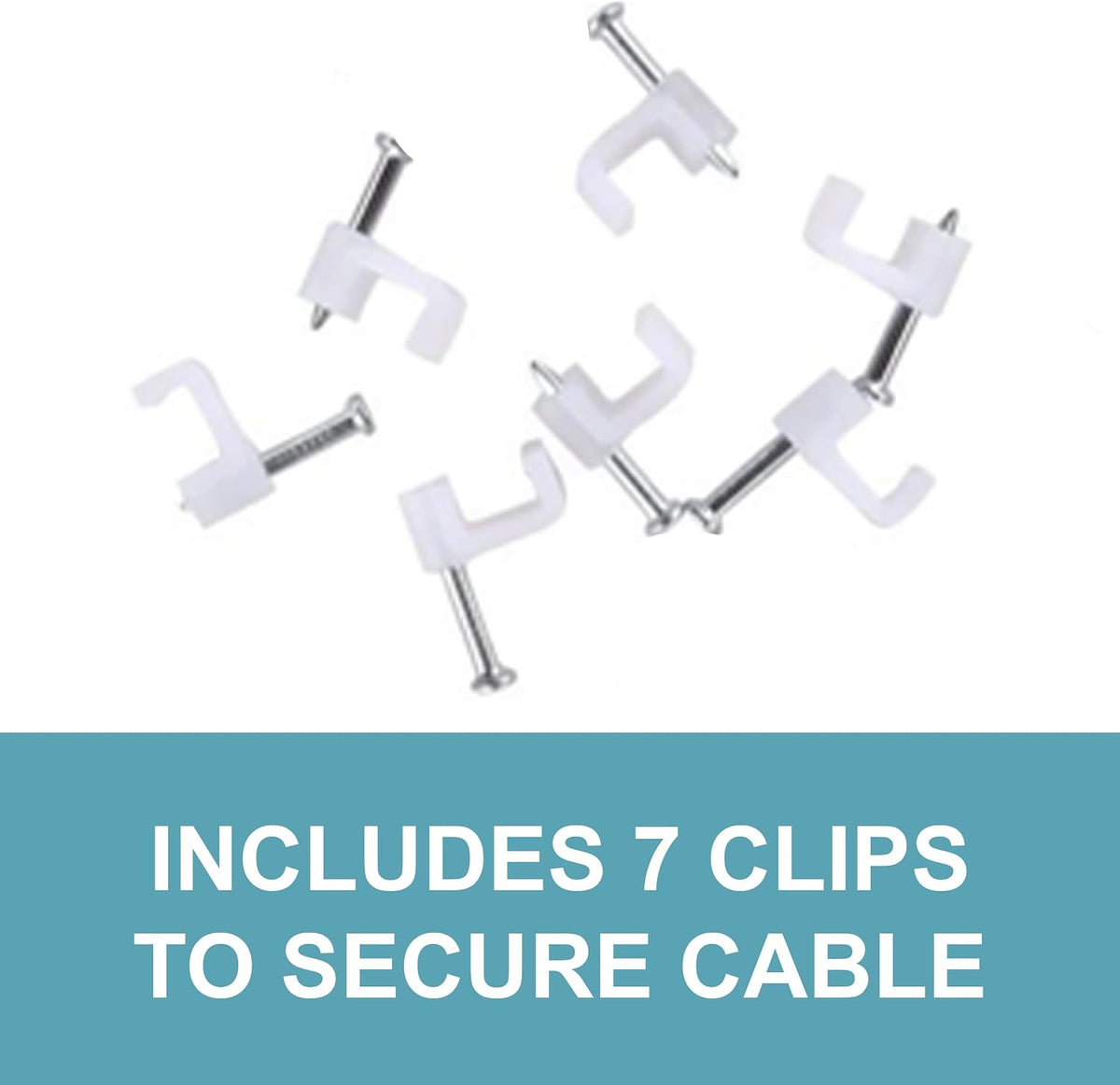 On-Q ethernet cable package with included mounting clips