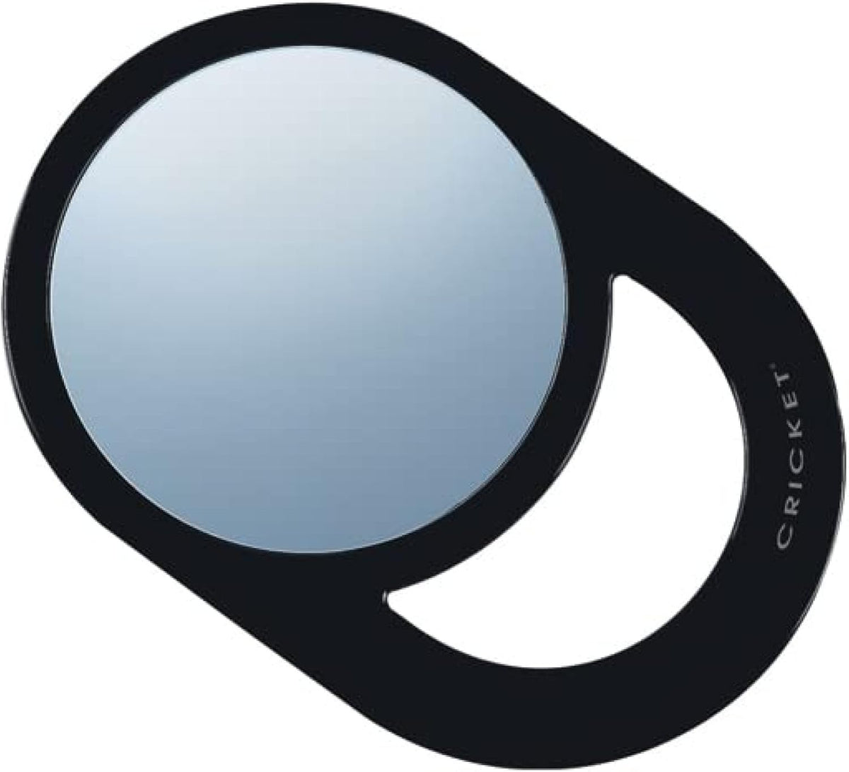 Cricket black handheld mirror showing ergonomic handle design