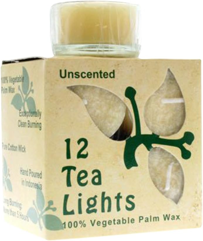 Aloha Bay tea light cream candles front view home decor