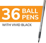 BIC 36 count pack packaging showing medium point features