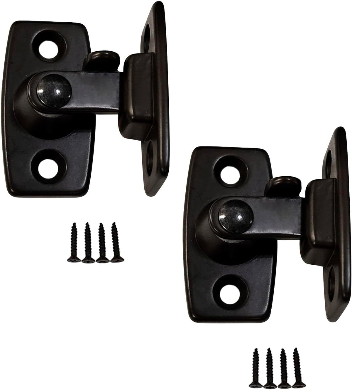 Heavy Forged Solid Brass Door Latch, 90 Degree Right Angle Door Latch Buckle for Doors & Windows, Small, 1.75", Satin Chrome, 1 Pack, Made in Taiwan - Image 9