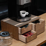 DDYURI Coffee Pods Storage Drawer Holder for Capsules - Multi Functional Desk Organizer Drawers For K cups Coffee Maker Brew - Kitchen Mini Wooden Box Chest Sideboard Counter Organization CF1D2C Dark - Image 10