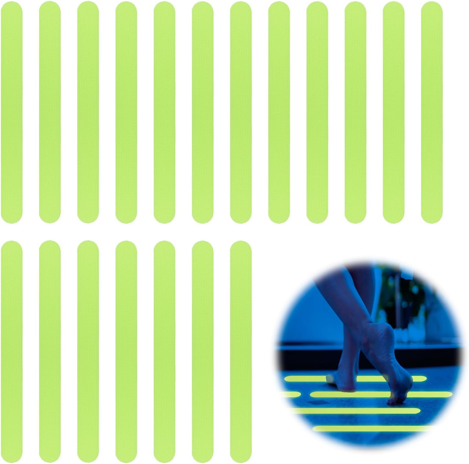 Hoeslaw luminous non slip shower stickers front view package