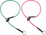 22" Dog Slip Collar - 5/32" Paracord Rope Dog Collar with Spring-Loaded Stopper & Stainless Steel O-Ring, Reflective for Low-Light Visibility (Black & Neon Green) - Image 15