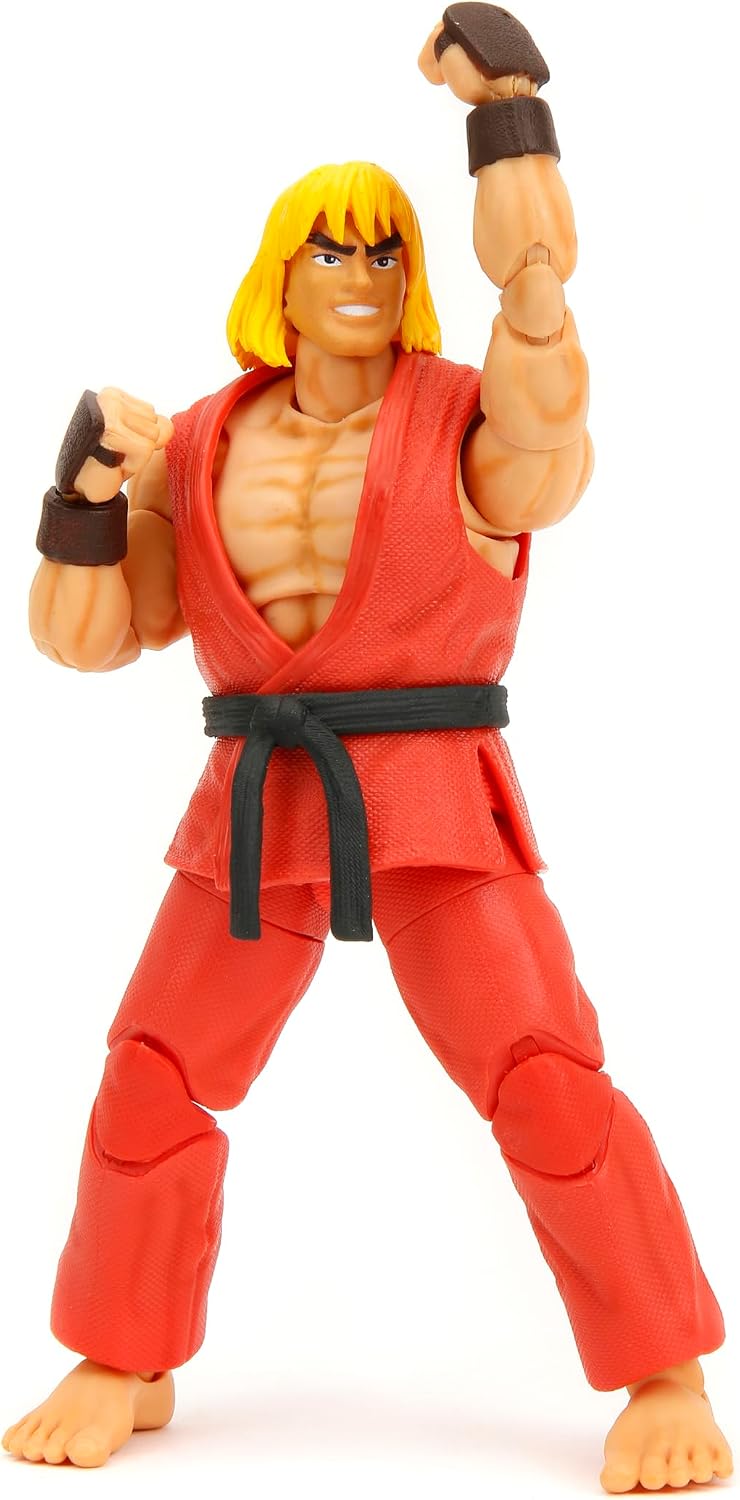 Jada Street Fighter II Ken figure dynamic combat pose