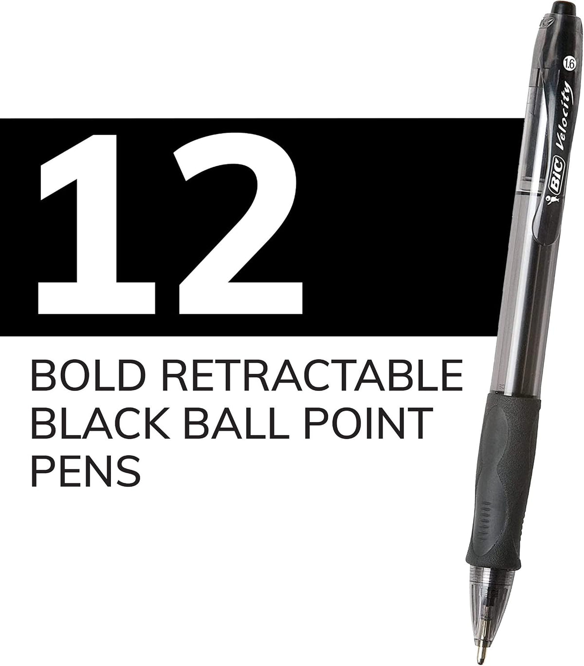 BIC Glide Bold retractable pens rubber grip angle