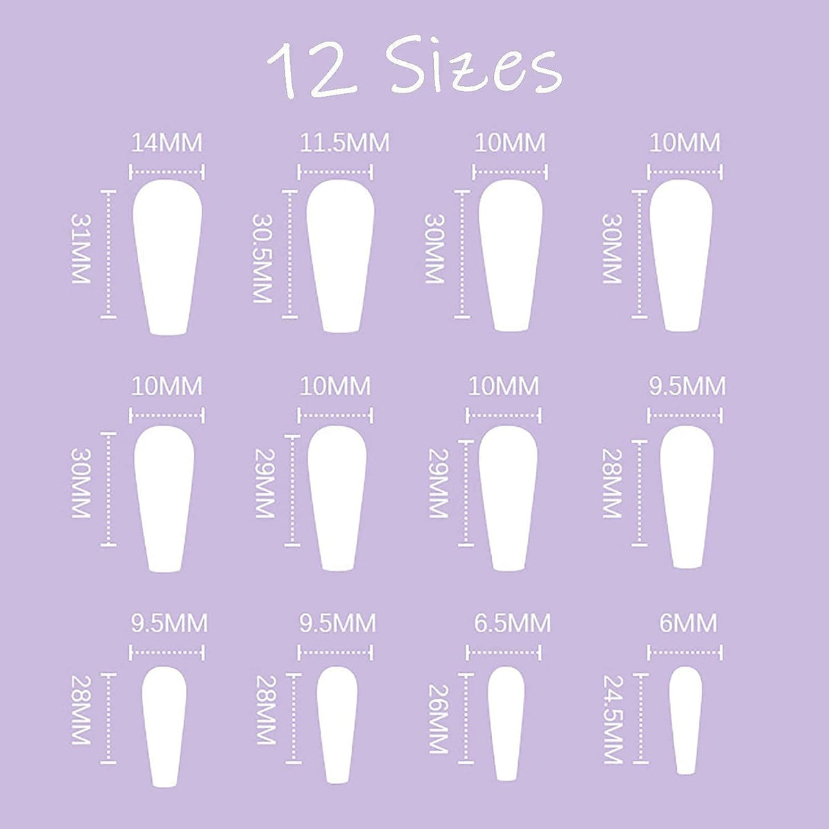 Babalal long coffin false nails application angle