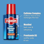 Alpecin caffeine shampoo dispensing cap and bottle design