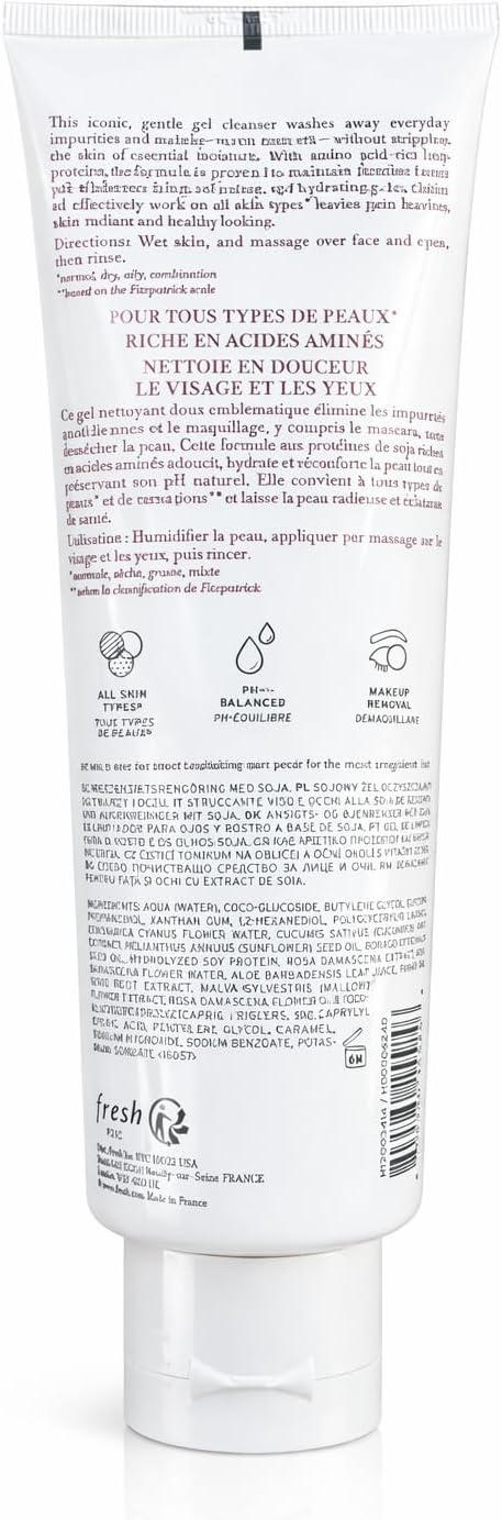 Fresh Soy Face Cleanser value size bottle label details