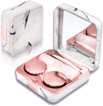 Vastsoon square contact lens case in rose gold front view