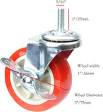 Aochenly caster wheels installed on a workbench leg