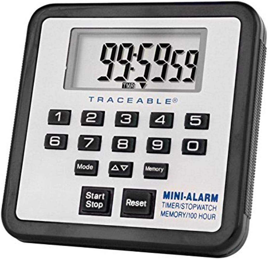 Control Company 5021 Traceable 100-Hour Mini-Alarm Timer and Stopwatch - Image 1