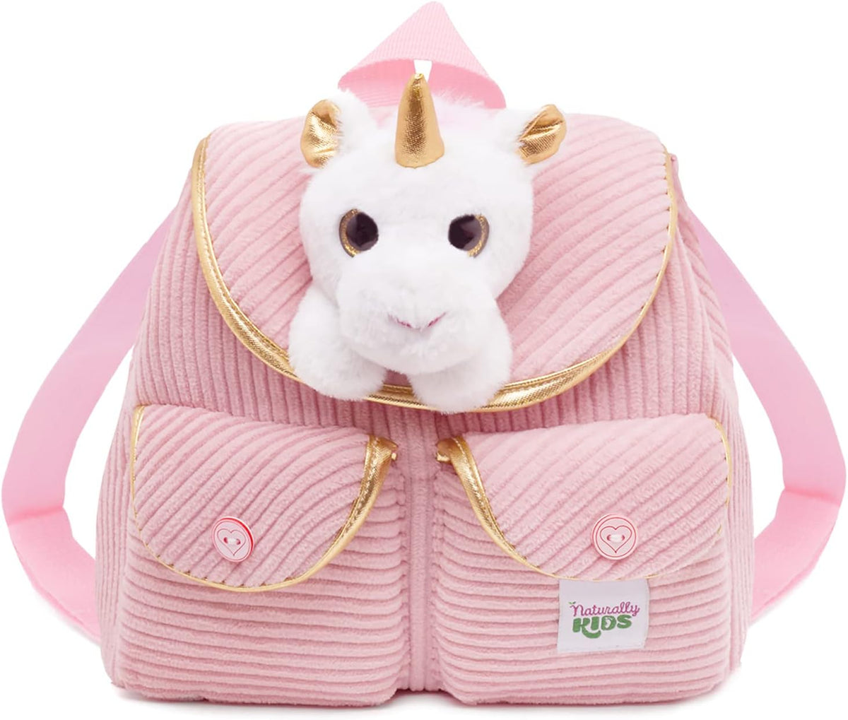 Naturally KIDS Toddler Backpack w. Plush Purple Triceratops Toy, Kids Gift | 2-in-1 Dinosaur Backpack w. Side Pockets & Reflective Logo, Dinosaur Gifts for 2 3 Year Old Girls, Birthday Gifts - Image 11