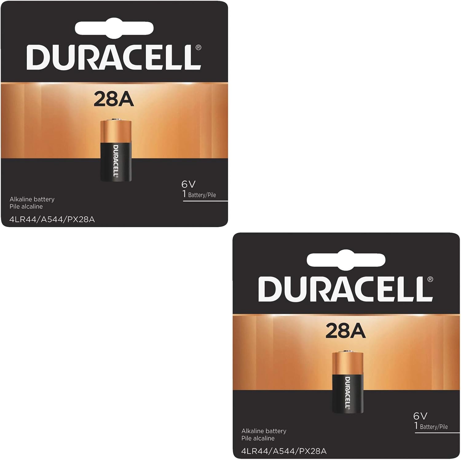 2x Duracell 28A 6V Battery Replacement for 4LR44, A544, PX28A, 476AF, V4034PX - Image 1