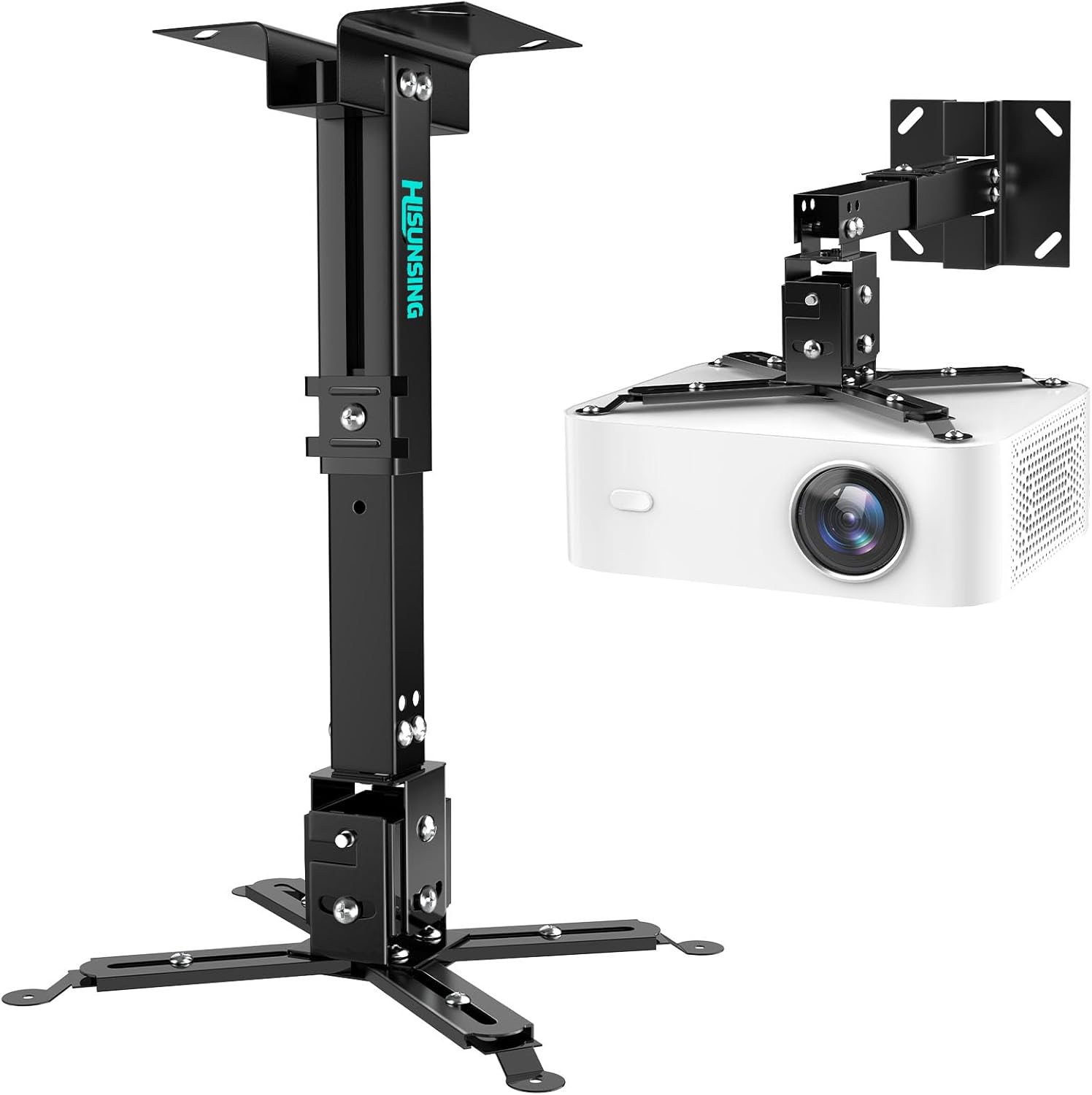Hisunsing 3-in-1 universal projector ceiling mount front view
