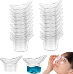 Hexinging 20 Pcs Disposable Eye Wash Cup front view of medical packaging.