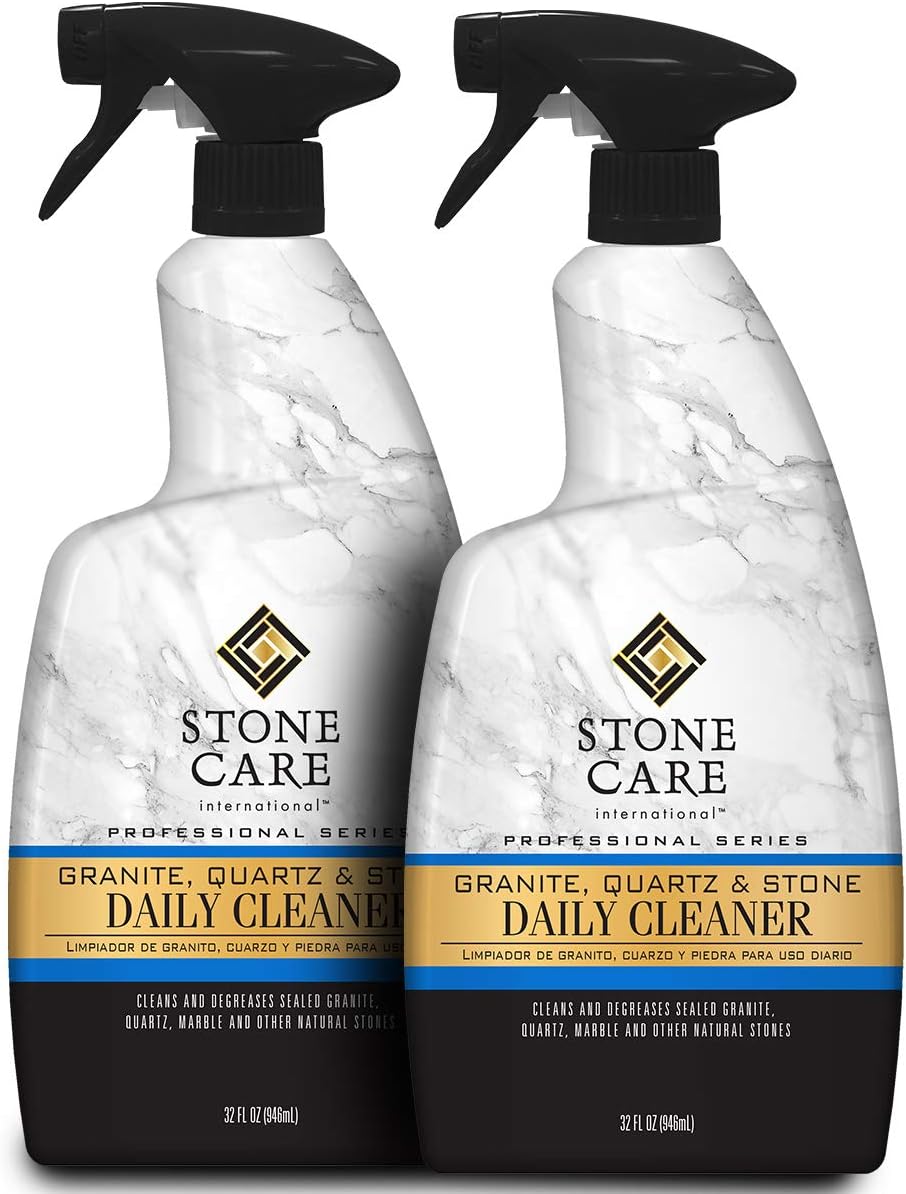 Stone Care International Granite Cleaner - 32 Fluid Ounces (2 Pack) Granite Marble Quartz Tile Travertine Limestone Slate Clean - Image 1