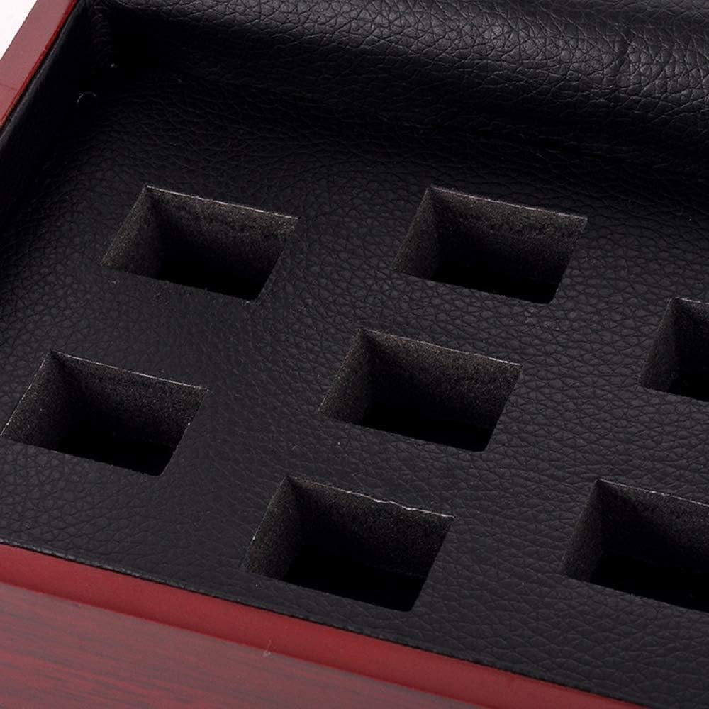 JunningGor cherry wood finish championship ring storage box top angle