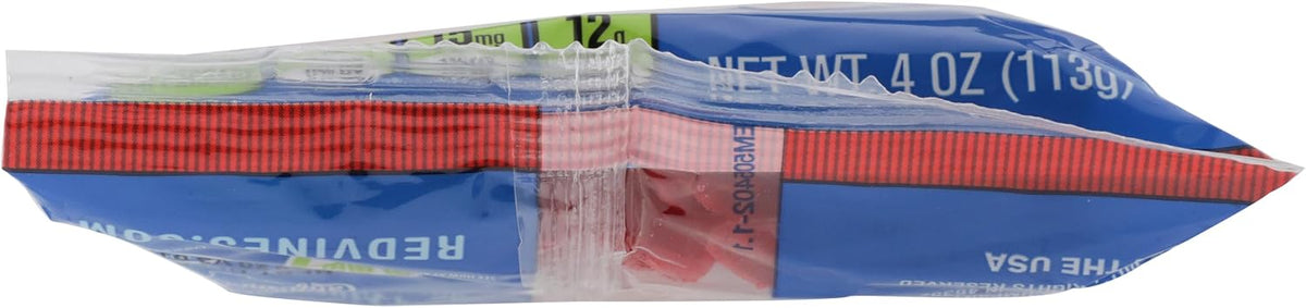 Close-up of soft and chewy Red Vines licorice twists showcasing their classic texture.