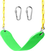 66" Heavy Duty Swing Seat Chain Plastic Coated Seat Replacement Outdoor Swing Set Accessories (Yellow) - Image 12