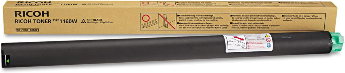 Ricoh 888029 black toner cartridge front view