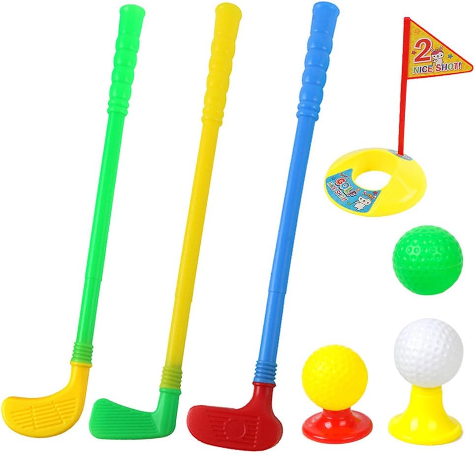 Orzizro Plastic Golf Clubs and Educational Toy Set front view