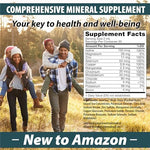 Mineral Resources International mineral drops showing pure non-GMO and gluten-free certification labels