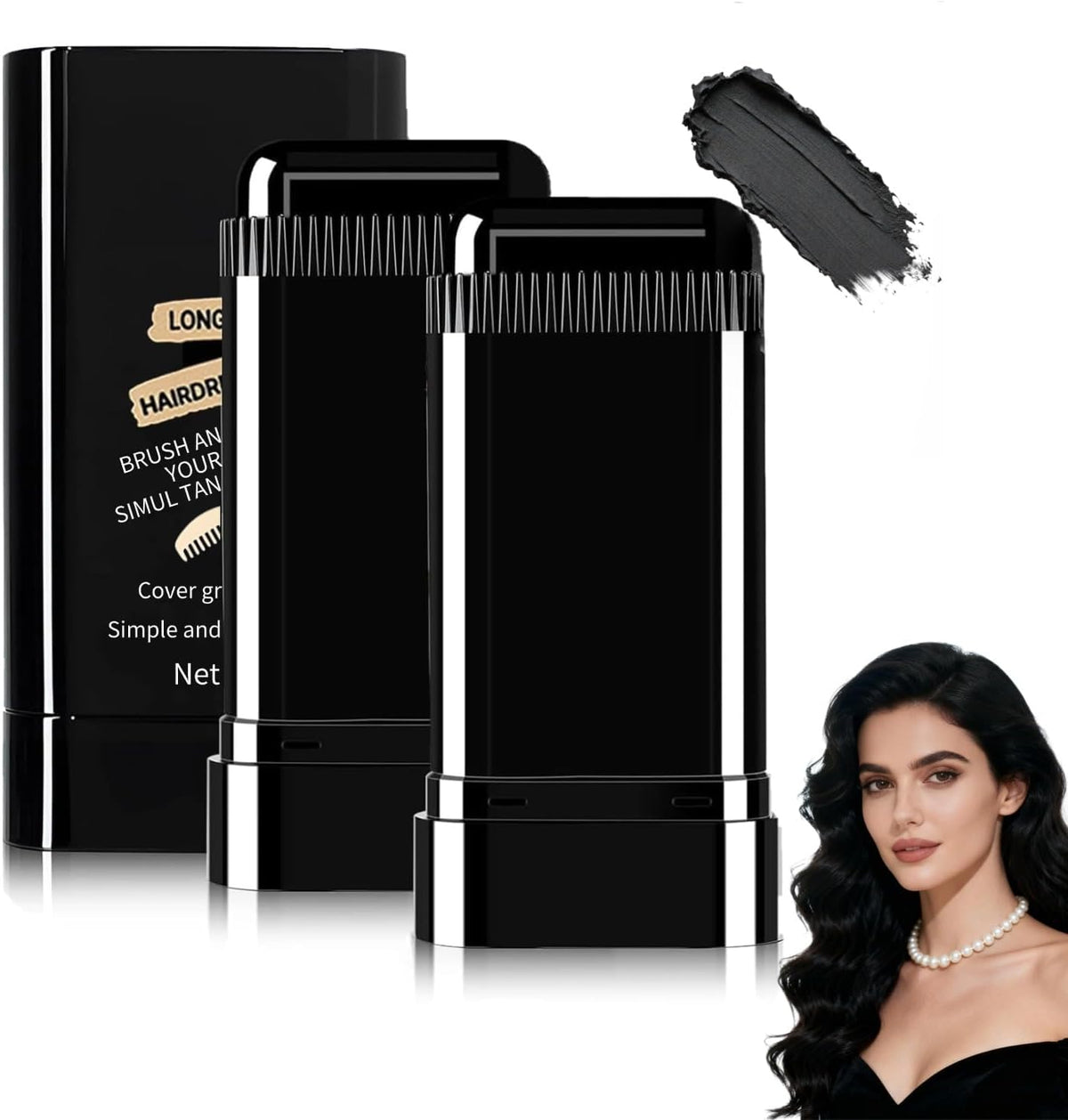 VishBin safe and convenient comb hair dye stick front view